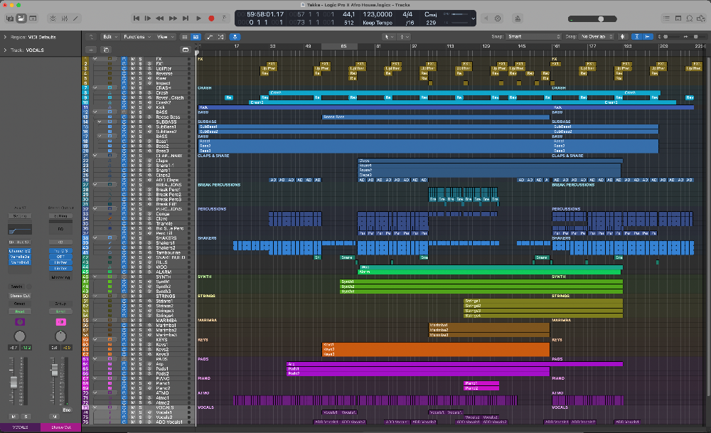 Takka - Afro House Logic Pro X Template